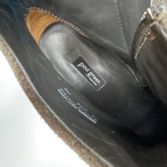 Paul Green Munchen Womens Brown Suede Block Heel Ankle Boots US 8 - Picture 10 of 11